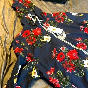 Denim & flower  jacket